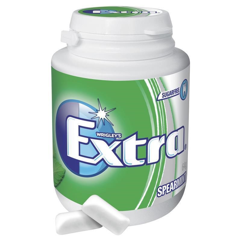 8 x WRIGLEY'S Extra Sugarfree Chewing Gum, Spearmint, 64g.
