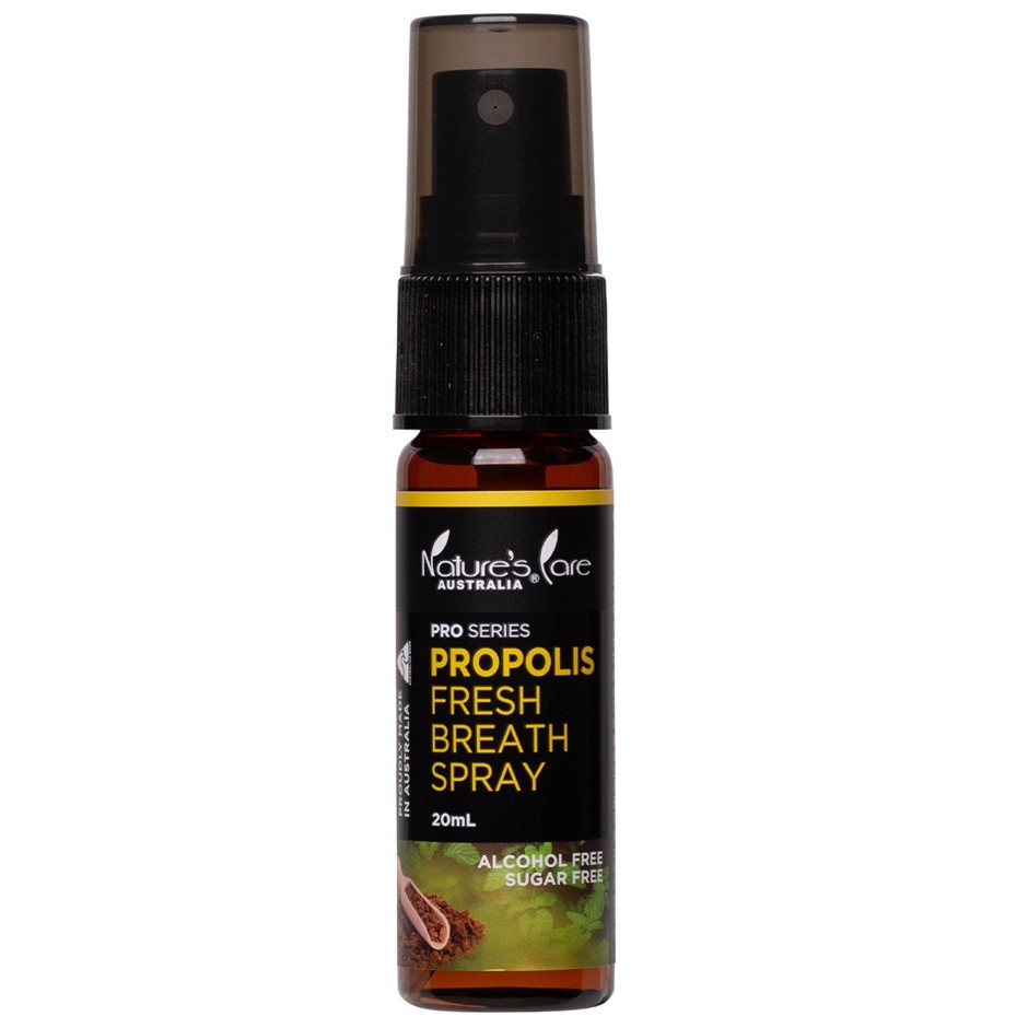 6 x NATURE'S Care Propolis Fresh Breath Spray, 20mL Oral Liquid.