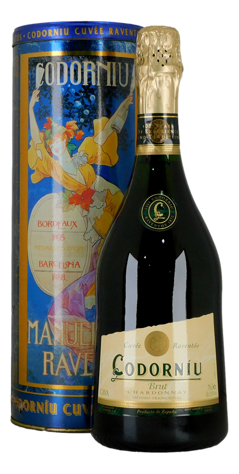 Codorniu Cuvee Raventos Brut Chardonnay NV (1x 750mL), Spain, Cork