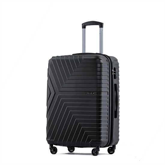 TOSCA Huston Hardside 80L Medium Luggage Trolleycase, Black.