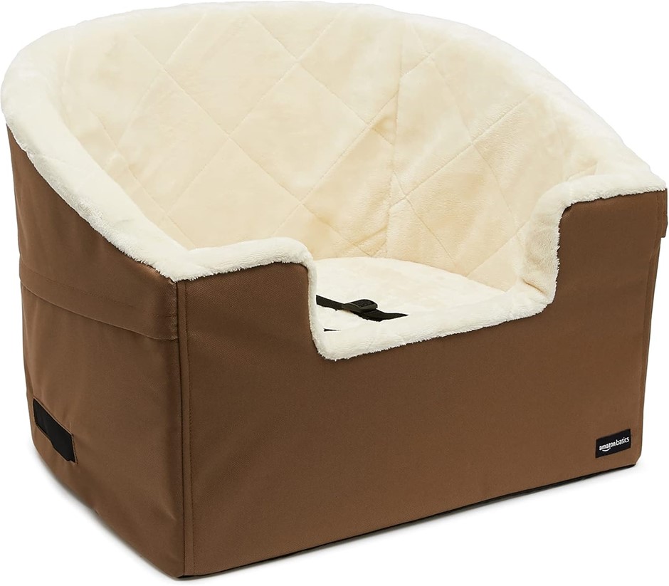 AMAZON BASICS Pet Car Booster Bucket Seat (46 x 56 x 41 cm) Tan