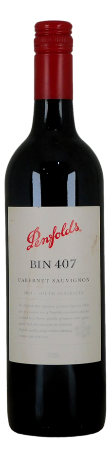 Penfolds Bin 407 2011 (1x 750mL), SA.