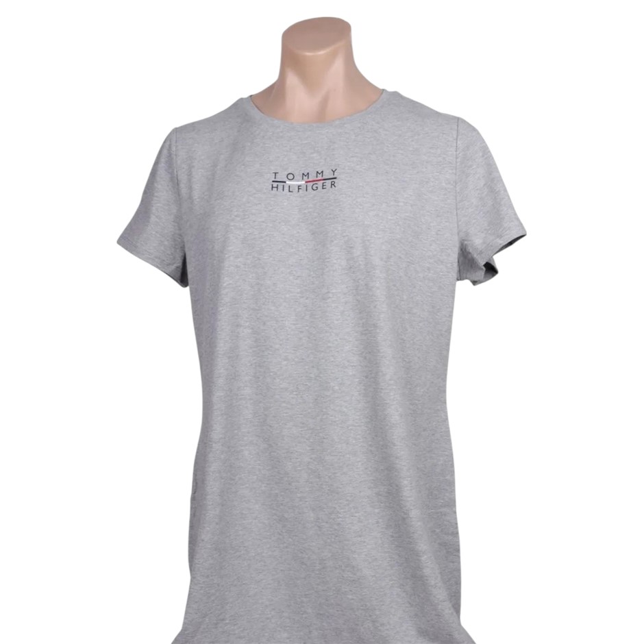 TOMMY HILFIGER Women's Tee Dress, Size 2XL, 95% Cotton, 069 StoneGreyHeathe