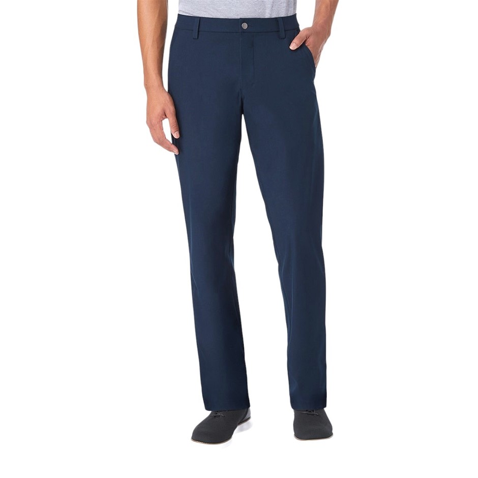 SIGNATURE Men's Performance Pant, Size 32x32, 100% Polyester, Navy. Buyers