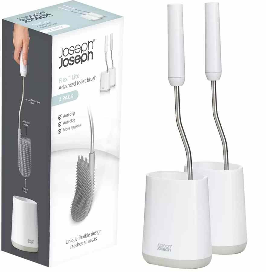JOSEPH JOSEPH Flex Lite Toilet Brush 2-Pack. Buyers Note - Discount Freigh