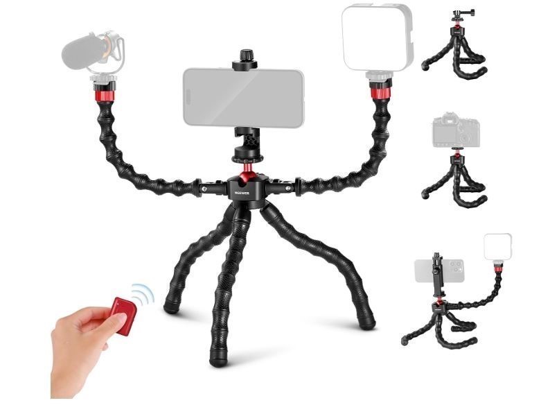 NEEWER T91 Flexible Tripod for iPhone, Mini Cellphone Tripod Stand for Vlog