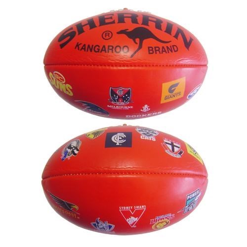 Sherrin Mini 16 AFL Team Logo Red Footba
