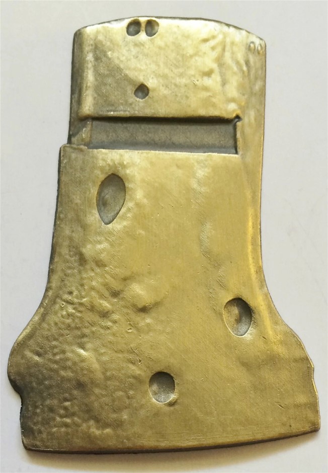 Rare 2016 "Ned Kelly" Helmet Ingot, 999 24k Antique Gold Outlaw Guns 27.1g