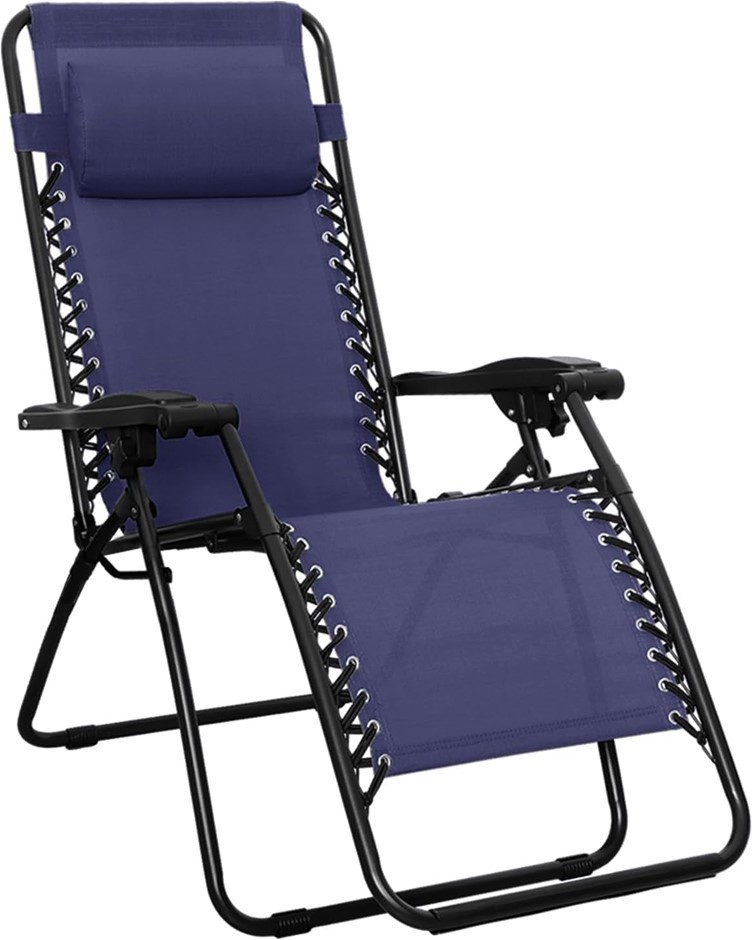 AMAZON BASICS Outdoor Textilene Adjustable Zero Gravity Folding Reclining L
