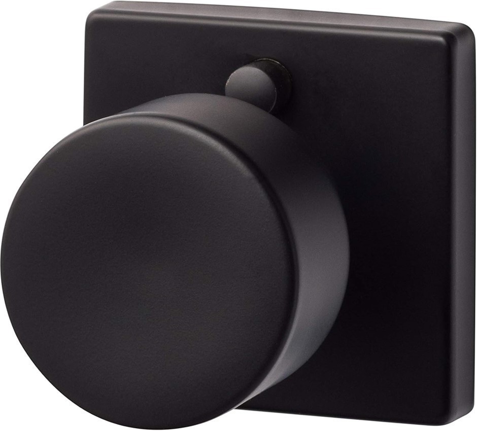 SURE-LOC Hardware BG102-SQ FBL Bergen Square Privacy Knobset, Flat Black.