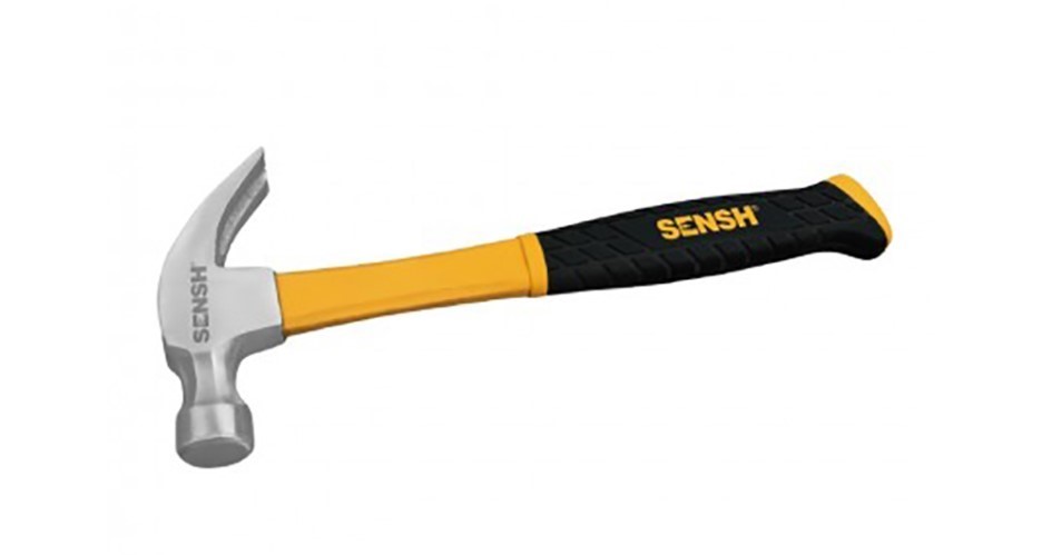 2 x SENSH 500g Claw Hammer With Fiberglass Handle.