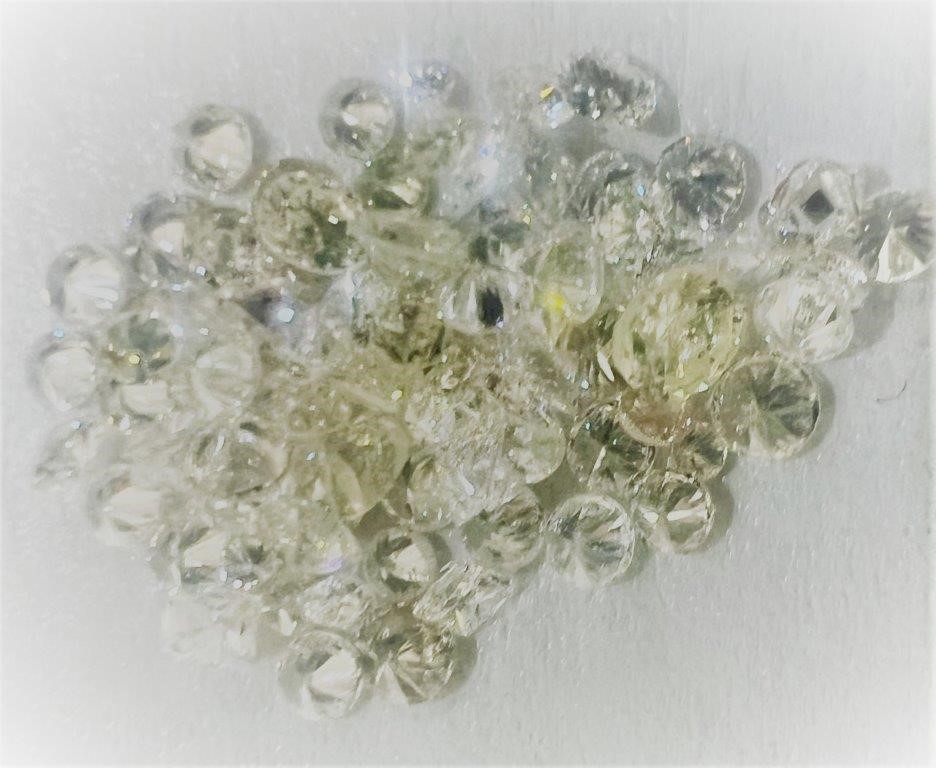 1.25 TCW varies white diamond round & other shape bulk lots