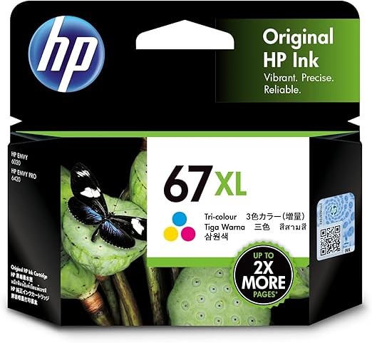 HP 67XL Black Original Ink Cartridge. NB: Minor damage on box.