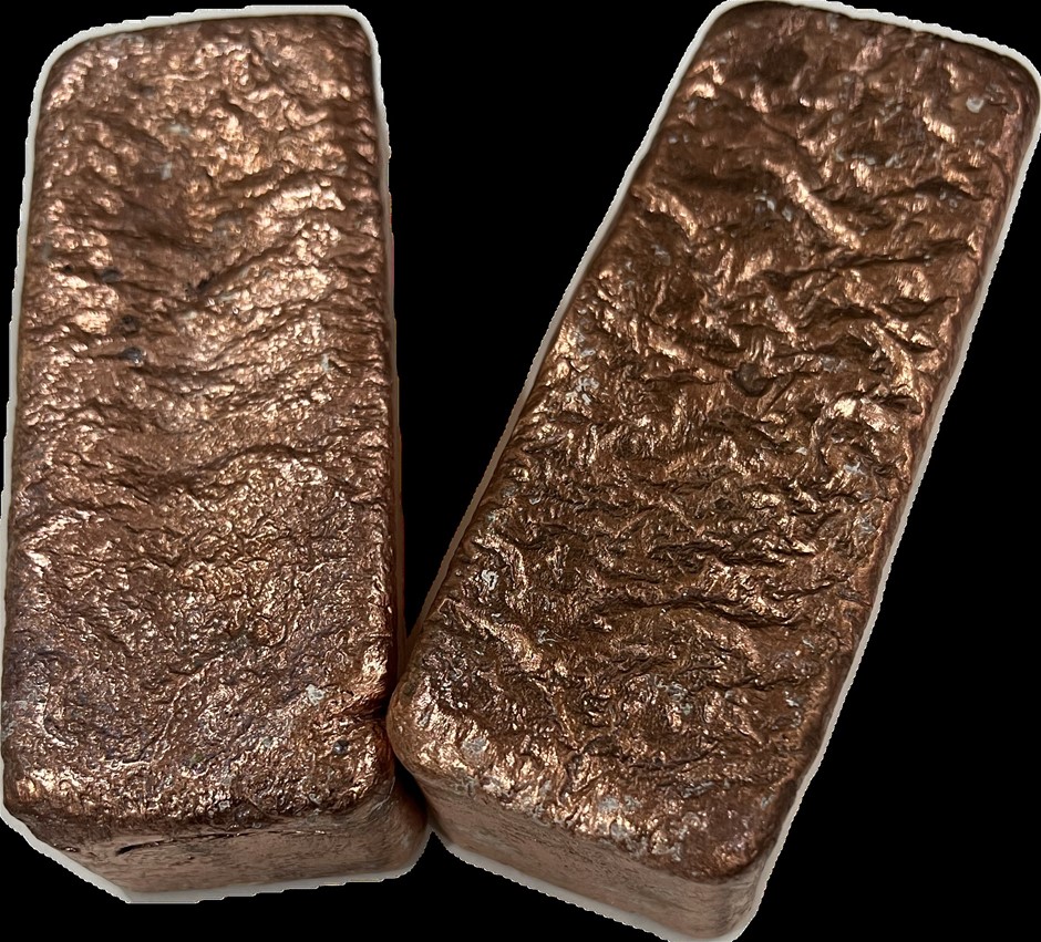 2 x 1 Kilo Copper Investment Bar
