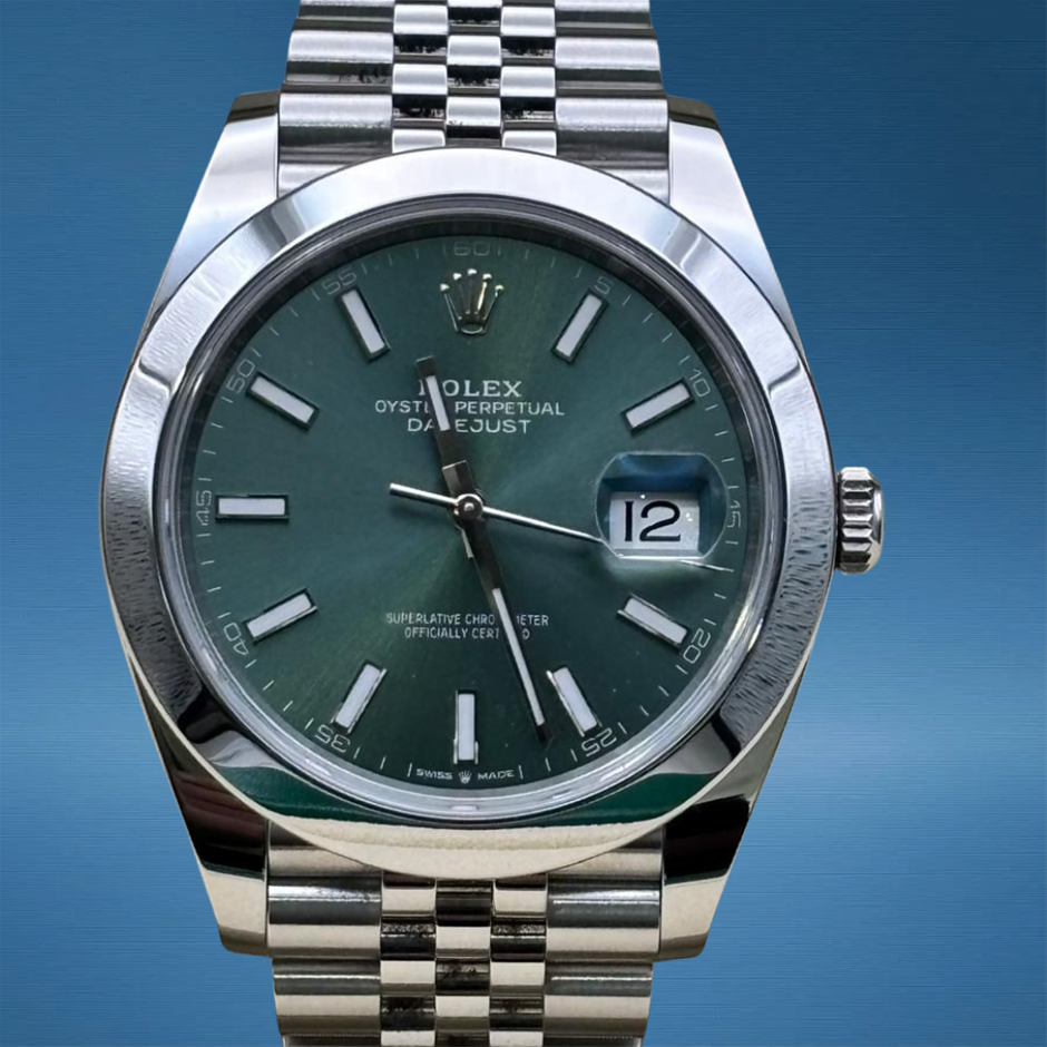 Rolex Datejust 41mm Mint Green Dial Jubilee 2025 BxP