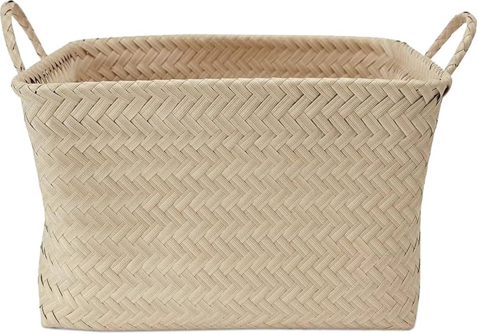 Weave Design Rectangle Storage Basket
