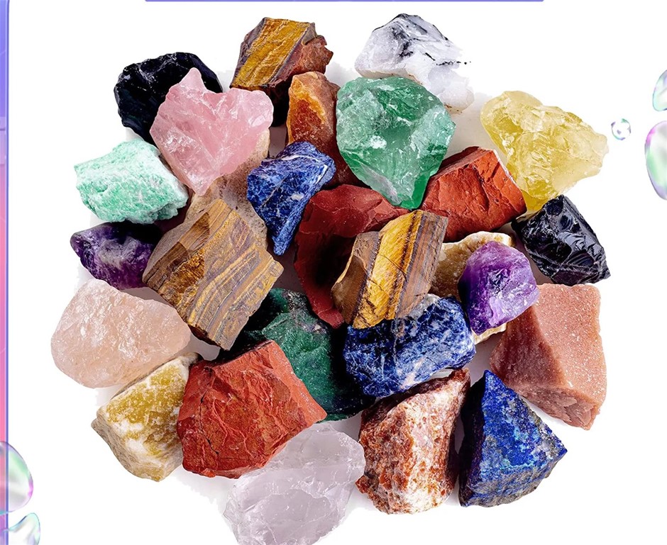 500G Mixed Rough Raw Crystal Gemstone Chunks Natural Raw Minerals Bulk