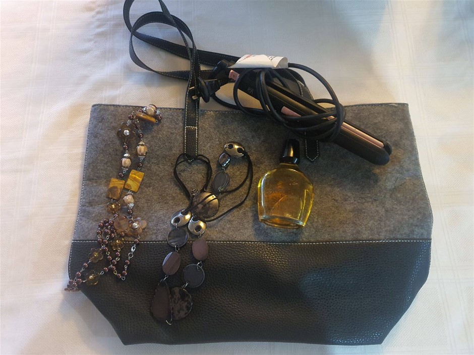 Lady’s Bag , Hair iron, Perfume 100ml and Necklaces . Used