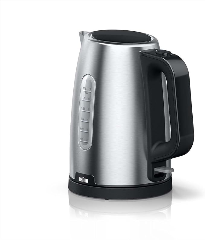 Braun PurShine Electric Kettle, 360° Rotating Base, Water Level Indicator,