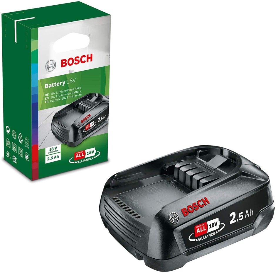 BOSCH 18V Lithium Battery 2.5Ah. NB: Minor Use, Not in original packaging.