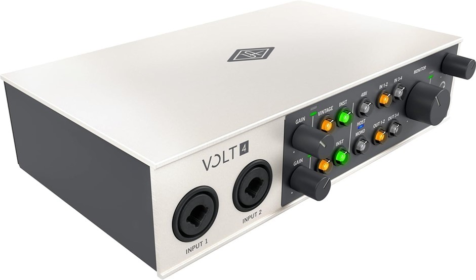 Universal Audio Volt 4 USB Audio Interface for recording, podcasting, and s