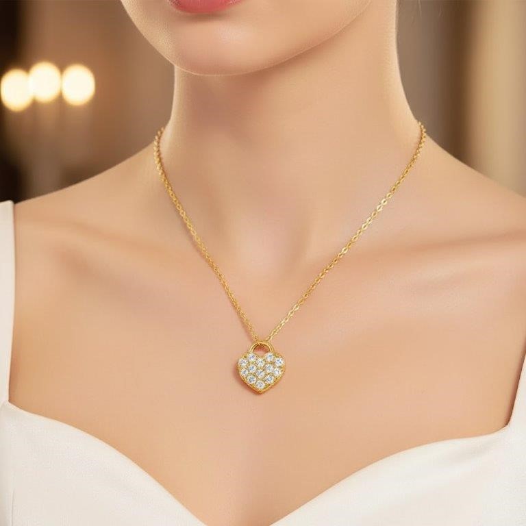 GRA  Moissanite white Brilliant Cut 925 Sterling Silver  Pendant-VVS1