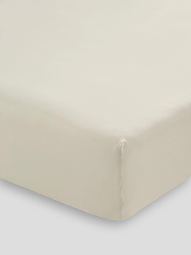 Linen House 01725G630 300TC Cotton Percale King Bed Fitted Sheet, Linen