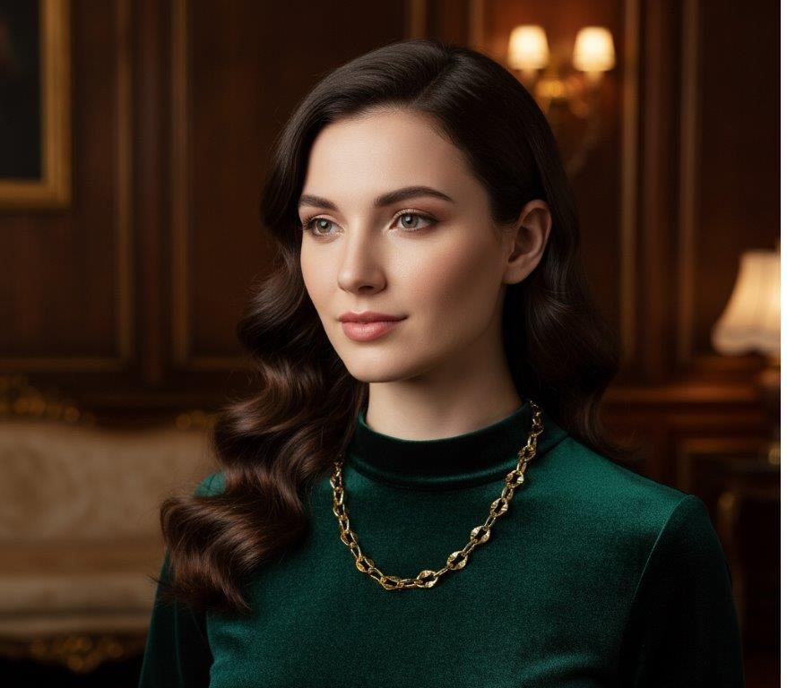 22K/Italy Yellow Gold Filled  Chain -(stamped 22K/Italy)50cm