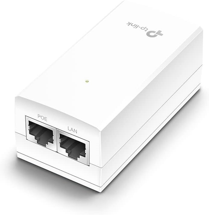 TP-LINK 48V Passive PoE Adapter, Wall-mounting Design, Gigabit Speed Suppor