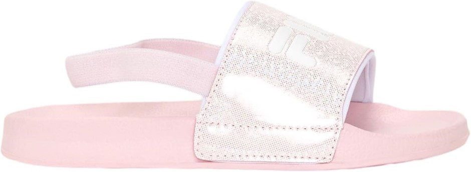 FILA Kid's Laviano Slide 2, Pink/Glitter, 10 US/ 27 EU Infant.