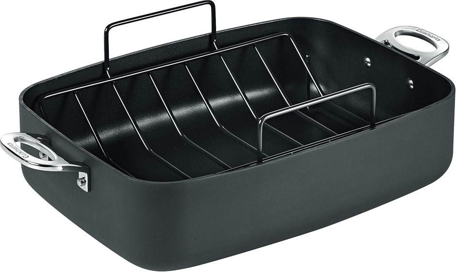 CUISINART Chef iA+ Hard Anodised Non-Stick Roasting Pan with Rack, 39 x 28c