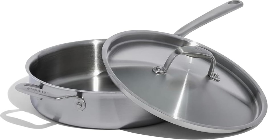 MADE IN COOKWARE 3.5 Quart Stainless Steel Saute Pan, 5 Ply Stainless Clad,