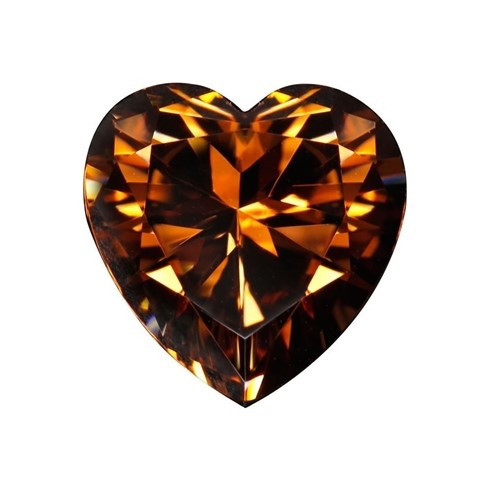 1.28 carat Heart Shape chocolate brown diamond
