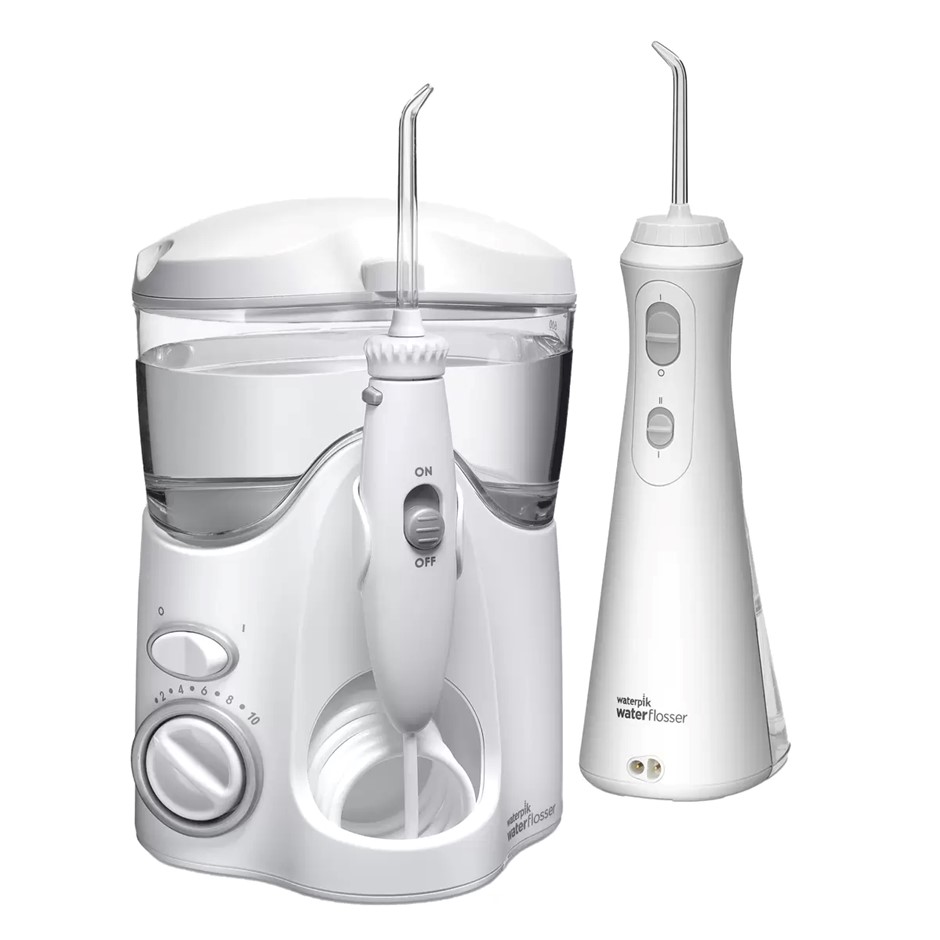 WATERPIK Ultra & Cordless Plus Waterflosser. NB: Damaged packaging & 1 x ti
