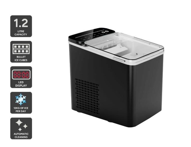 KOGAN 12kg Ice Cube Maker, Black.