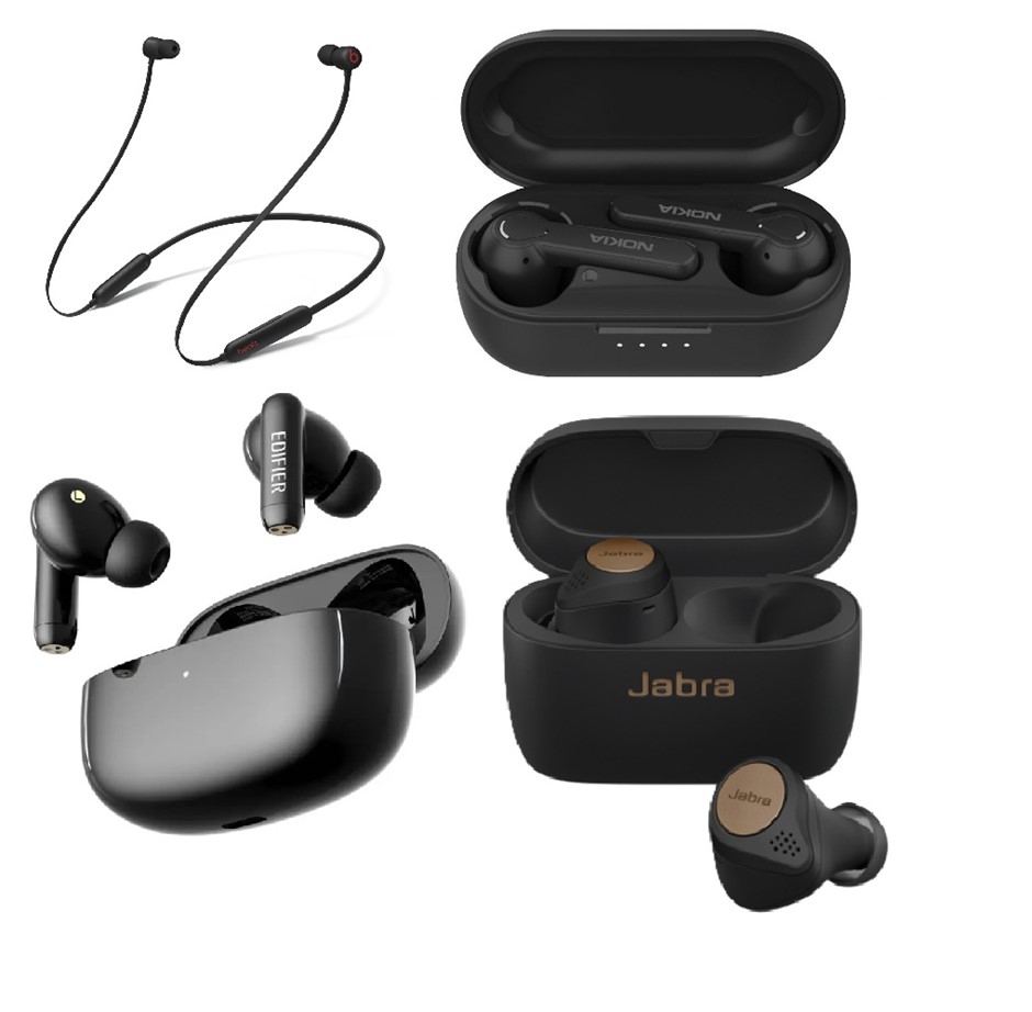 4 x Assorted Earphones. 1 x BEATS Flex Wireless Earphones. 1 x NOKIA Lite E