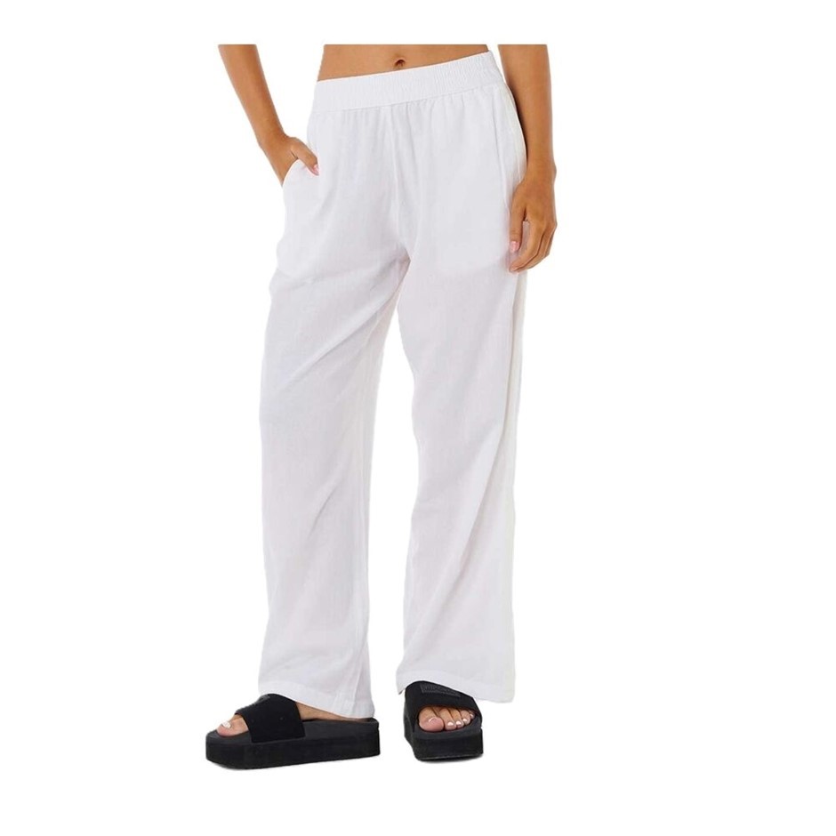 RIP CURL Women's Luxe Surf Pants - White, Size L RRP: $99.99. Buyers Note