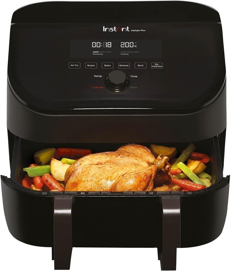 INSTANT POT VersaZone Air Fryer with Single & Double Air Frying Drawers, 8.