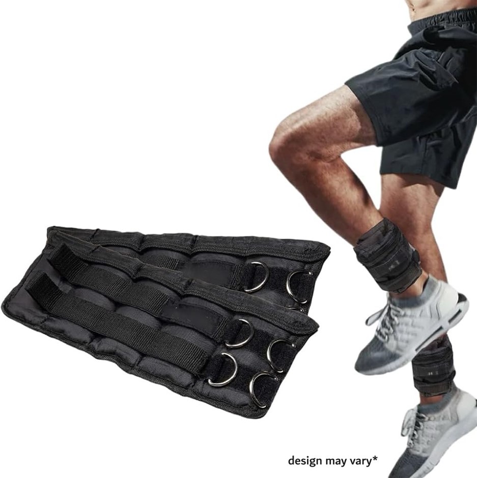 BODY ASSIST Anti-Slip Ankle Weights 10LB/4.9kg, Pair NB: damaged packaging