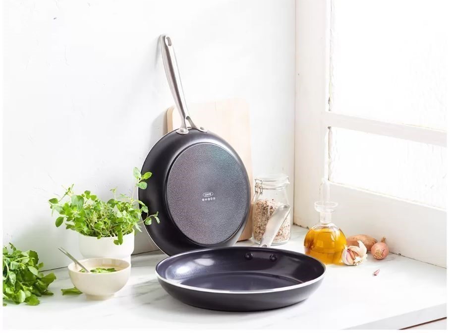 OXO 2pc Non-stick Frypan Set. NB: Used & Not in Original Packaging.