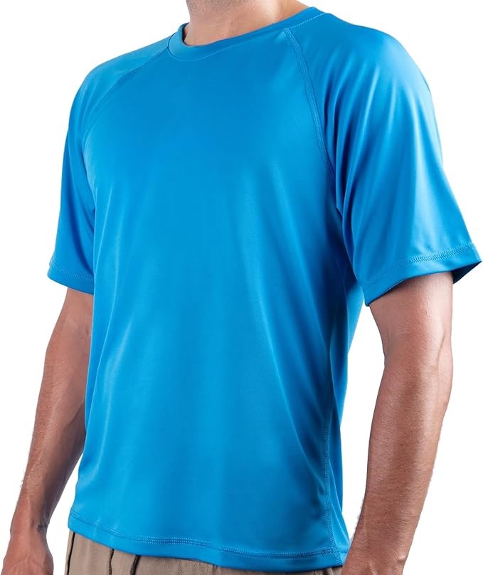 KANU SURF Men's UPF50+ Quick Dry Swim Shirt, Size 2XL, Royal, 8077.