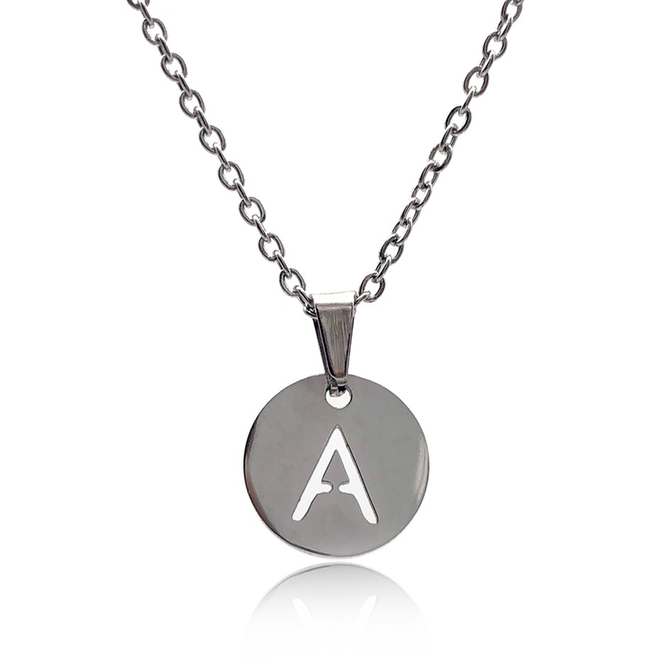 Initial Charm Letter 'A' Pendant Necklace