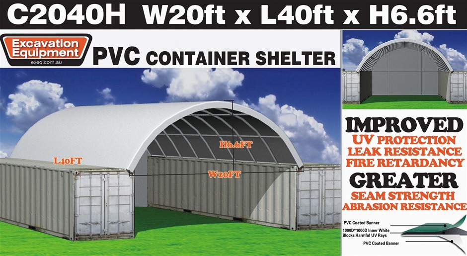 Heavy duty 40ft Container Shelter (Unused)