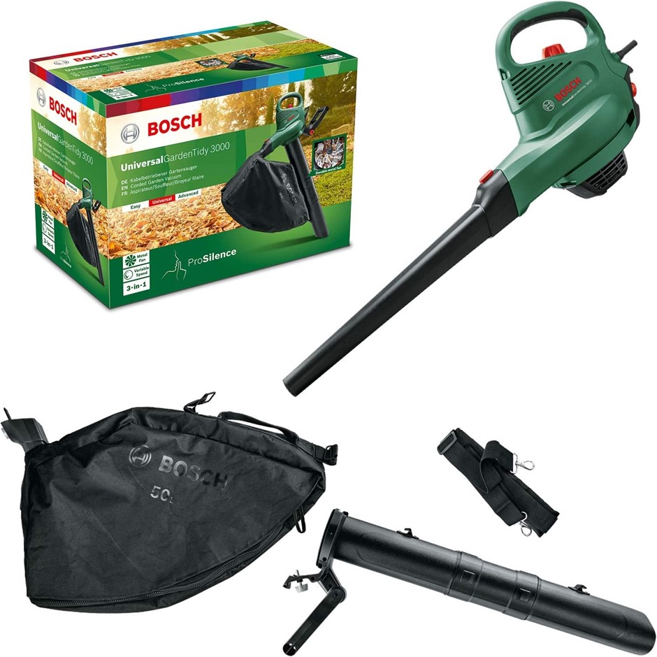 BOSCH 2300V Electric Leaf Blower and Vacuum UniversalGardenTidy 3000. NB: H