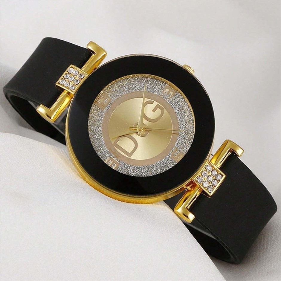 DqG Stunning Ladies 3 Tone Quartz Wristwatch