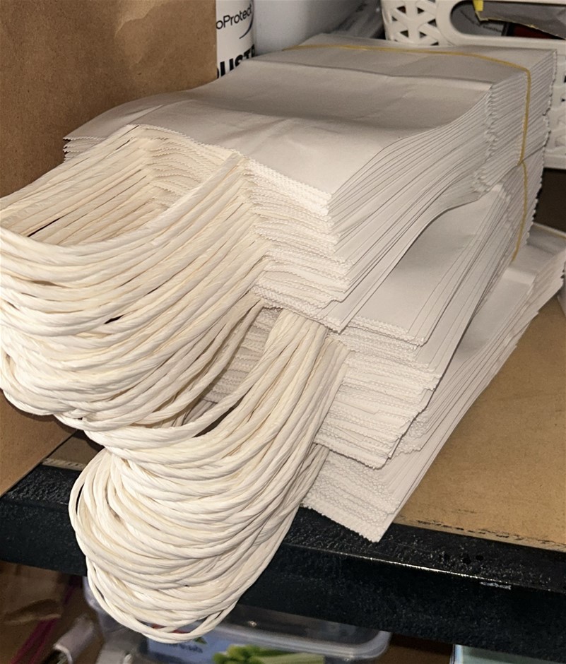 75x White Paper Gift Bags