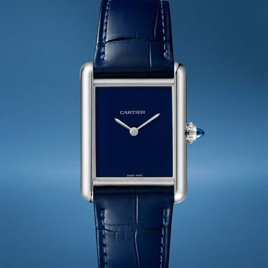 Cartier WSTA0114 Tank Must de Cartier Blue 25.5mm 2025 UNWORN BxP