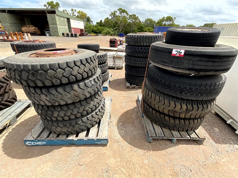 Pallets of Truck Rims and Tyres x 2