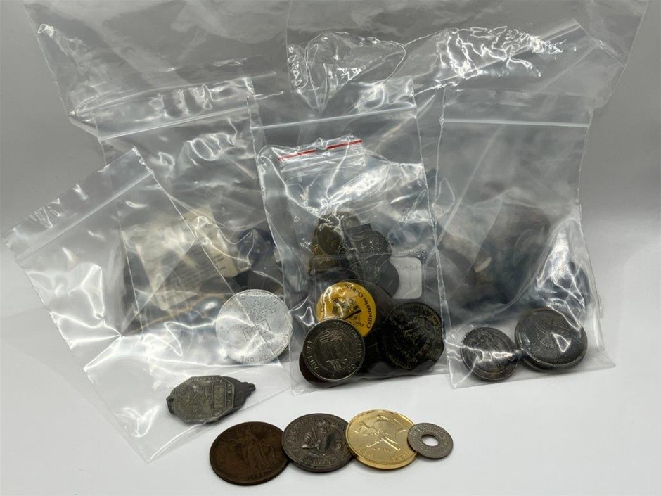 Approx. 130 x Asstd World Commemorative Medals, Coins & Tokens c.1900s