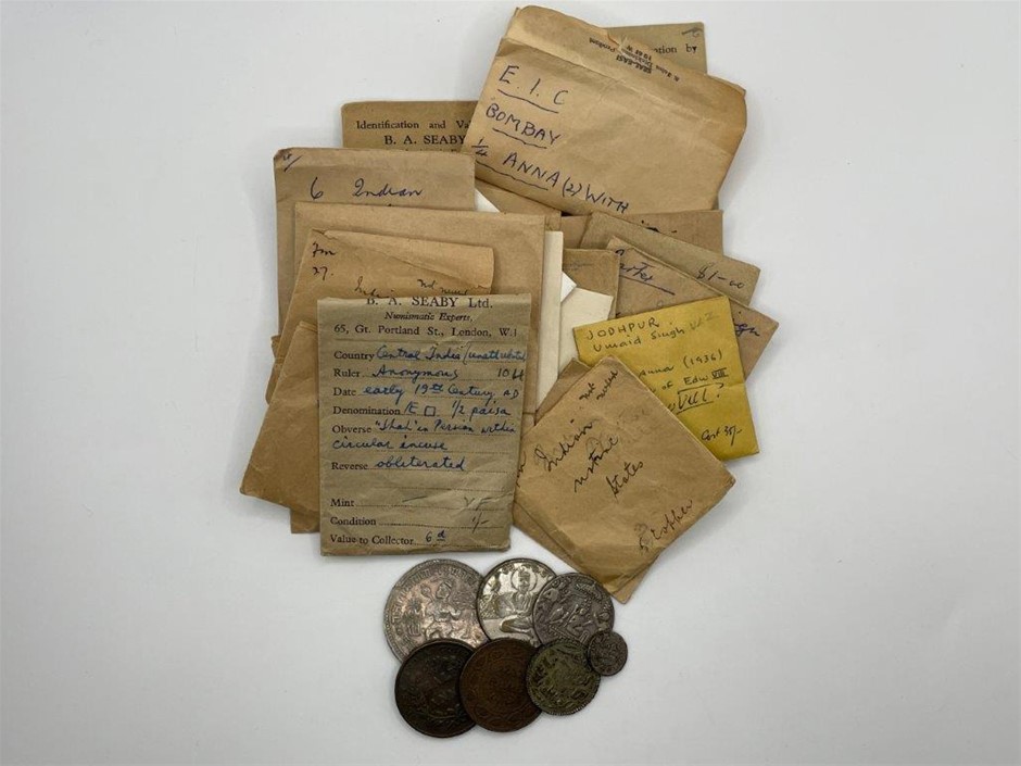 Approx. 59 x Asstd Indian Coins c. 1700-1900s